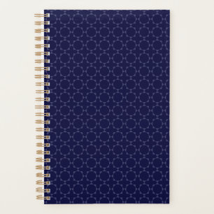 Donkerblauw islamitisch geometrisch patroon planner