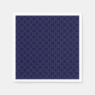 Donkerblauw islamitisch geometrisch patroon servet