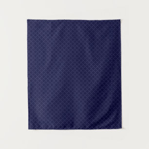 Donkerblauw islamitisch geometrisch patroon wandkleed