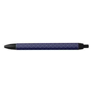 Donkerblauw islamitisch geometrisch patroon zwarte inkt pen