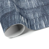Donkerblauw Jean Faux Denim (geen echte denim) Cadeaupapier (Rol Hoek)