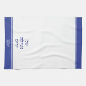 Donkerblauw Joods Al Netilat Yadayim Handwashing Theedoek (Horizontaal)