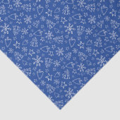 Donkerblauw kerst Tissue papier (Detail)