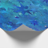 Donkerblauw kerstfeest cadeaupapier (Hoek)