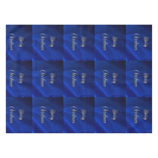 Donkerblauw kerstfeest tafelkleed (Voorkant (Horizontaal))