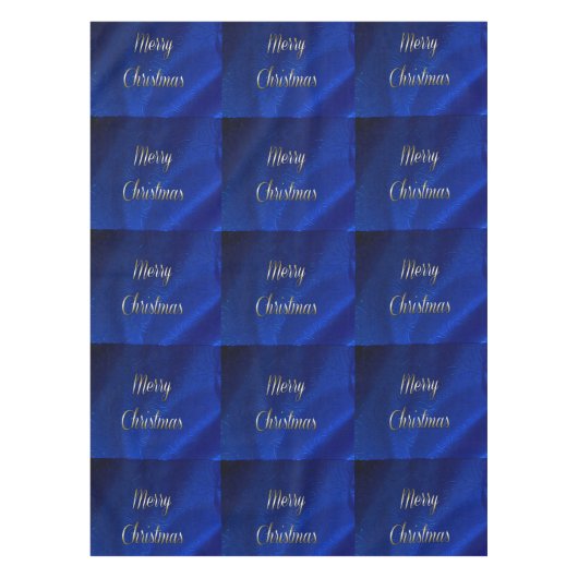 Donkerblauw kerstfeest tafelkleed (Voorkant)