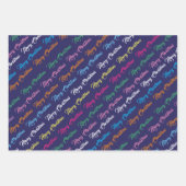 🎄 donkerblauw kerstpatroon inpakpapier vel (Voorkant 2)