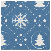 donkerblauw kerstpatroon stof (Close Up)