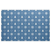 donkerblauw kerstpatroon stof (Fat Quarter)