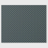Donkerblauw kunstdeco stijlvol geometrisch patroon cadeaupapier (Vlak)