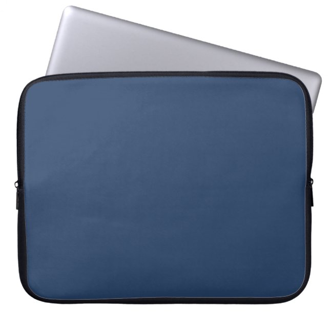 Donkerblauw Laptop Sleeve (Voorkant)