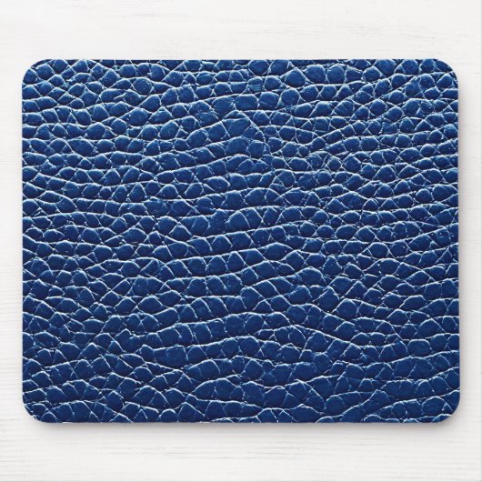 Donkerblauw leren patroon muismat (Voorkant)