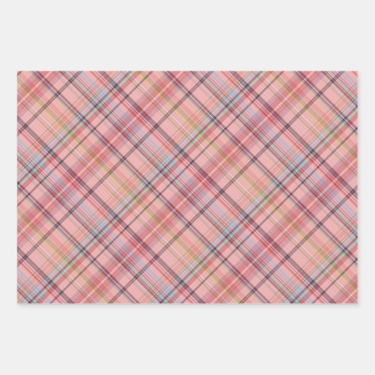 Donkerblauw licht zwart koraal roze witte plaat inpakpapier vel (Voorkant)