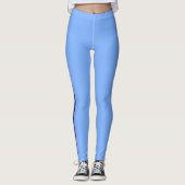 Donkerblauw lichtblauw leggings (Voorkant)