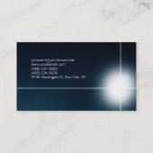 Donkerblauw lichtmonogram voor schaduwen visitekaartje (Achterkant)