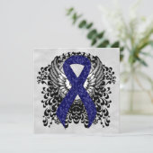 Donkerblauw lint met vleugels (Staand voorkant)