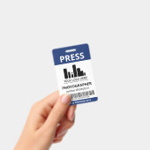 Donkerblauw Logo Bar Code Druk op ID Badge (Handheld)