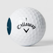Donkerblauw Manuscript Monogram Gepersonaliseerde Golfballen (Logo)