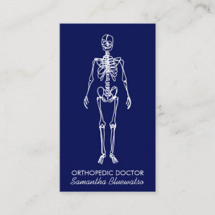 Donkerblauw marine dokter Skelet orthopedisch  Visitekaartje