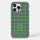  Donkerblauw marineblauw groen geruit iPhone Hoesje (Achterkant)