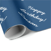 Donkerblauw marinepapier |  cadeaupapier (Rol Hoek)