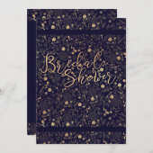 Donkerblauw marinesultaat en goudlegant Vrijgezell Kaart (Voorkant / Achterkant)