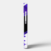 Donkerblauw meisjespatroon gepersonaliseerd Case-Mate iPhone case (Achterkant / Links)