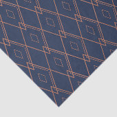 Donkerblauw met geometrische diamanten tissuepapier (Detail)