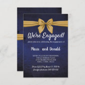 Donkerblauw met Gold Engagement Party (Voorkant / Achterkant)