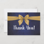 Donkerblauw met gouden baard bedankkaart (Voorkant)