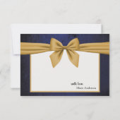 Donkerblauw met gouden baard bedankkaart (Achterkant)