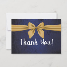 Donkerblauw met gouden baard bedankkaart
