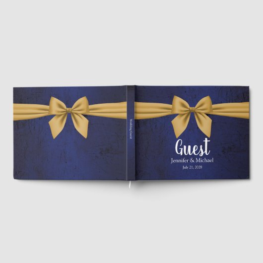 Donkerblauw met gouden baard gastenboek (Volledig)