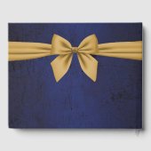 Donkerblauw met gouden baard gastenboek (Achterkant)