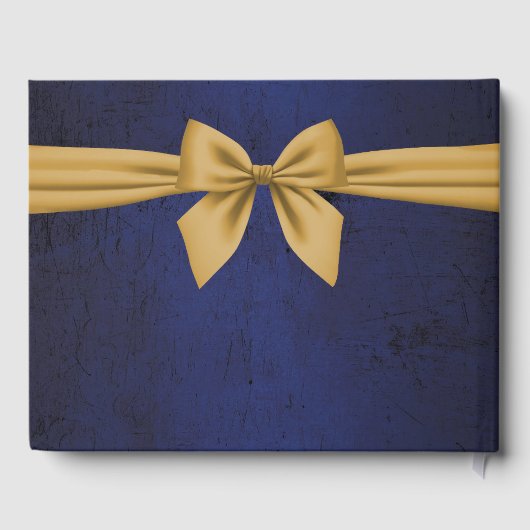 Donkerblauw met gouden baard gastenboek (Achterkant)