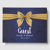 Donkerblauw met gouden baard gastenboek (Voorkant)