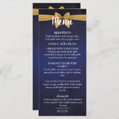 Donkerblauw met gouden baard menu (Voorkant / Achterkant)