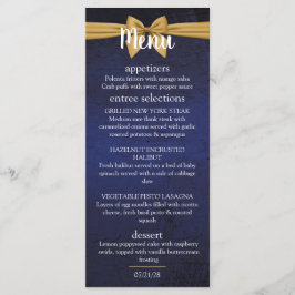 Donkerblauw met gouden baard menu