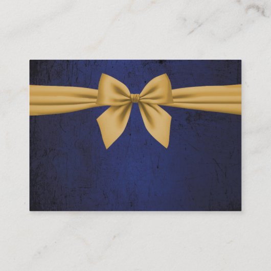 Donkerblauw met gouden baard plaatskaartje (Achterkant)