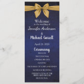 Donkerblauw met gouden baard programmakaart (Voorkant)