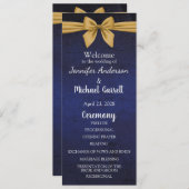 Donkerblauw met gouden baard programmakaart (Voorkant / Achterkant)