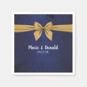 Donkerblauw met gouden baard servet