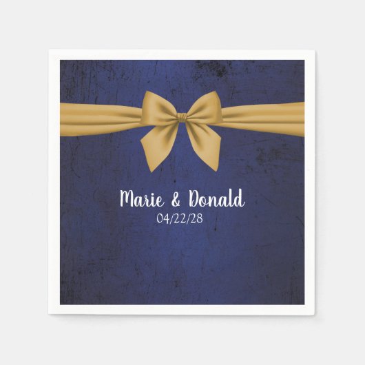 Donkerblauw met gouden baard servet (Voorkant)