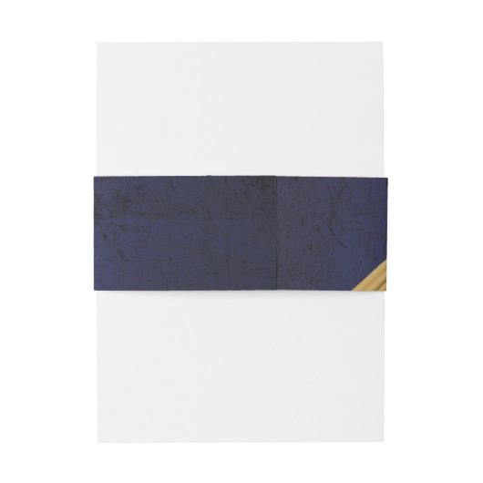 Donkerblauw met gouden baard uitnodigingen wikkel (Achterkant Voorbeeld)