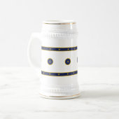 Donkerblauw met gouden sterren bierpul (Voorkant links)