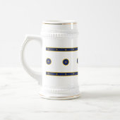 Donkerblauw met gouden sterren bierpul (Links)