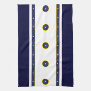 Donkerblauw met gouden sterren theedoek