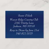 Donkerblauw met Oranje Rozen - Ontvangst Informatiekaartje (Achterkant)