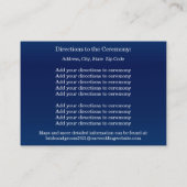 Donkerblauw met Oranje Rozen - Richtingen Informatiekaartje (Achterkant)