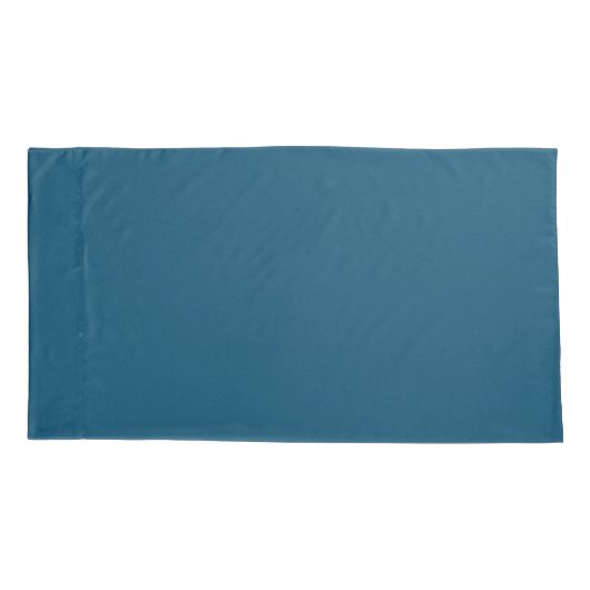 Donkerblauw met Paarse en gele bloem Kussensloop (Achterkant-Links)